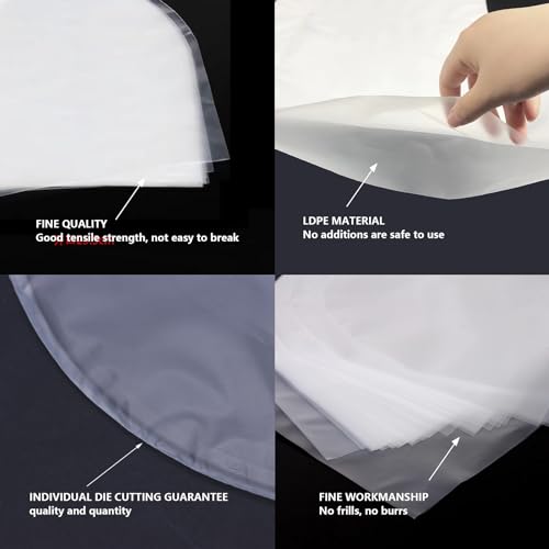 100PCS Anti-Static CD and DVD Inner Sleeves - Transparent Plastic Protectors