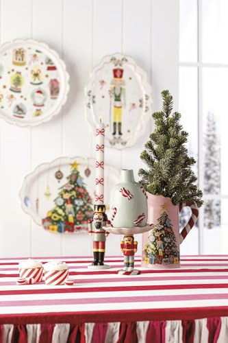 Christmas Nutcracker Small Ceramic Platter - Festive Holiday Serving Dish