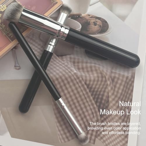 Jaasuee 3-Piece Foundation Contour and Concealer Makeup Brush Set