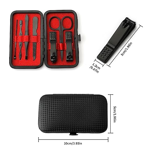 8-in-1 Stainless Steel Manicure Set with Leather Travel Case