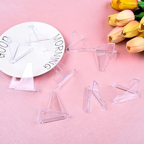 Acrylic Card Display Stands for Sports Cards & Collectibles - 20 Pack