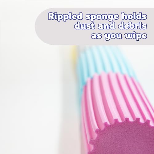 Scrub Daddy Damp Duster - Multipurpose Wet Dust Sponge, Light Pink
