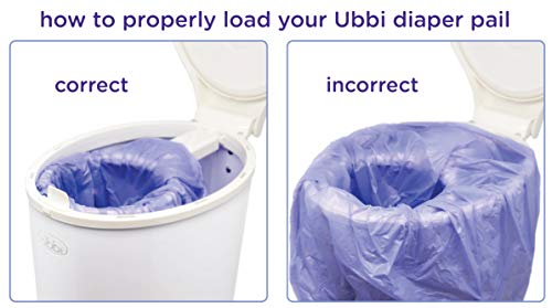 Ubbi 13-Gallon Diaper Pail Bags - 75 Count, Unscented, Recycled