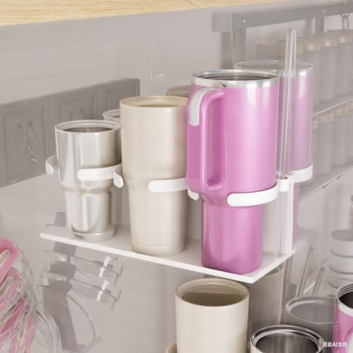Magnetic Stanley Cup Organizer for 30/40 oz Tumblers - White