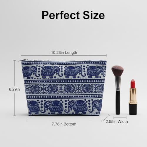 COARA Elephant Travel Makeup Bag - Cute Cosmetic Pouch & Organizer