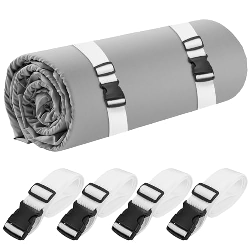 Adjustable Mattress Topper Straps – 63" L x 1.5" W – 4 Pack