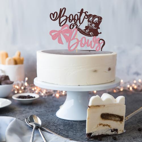 Boots or Bows Cake Topper for Gender Reveal & Baby Showers