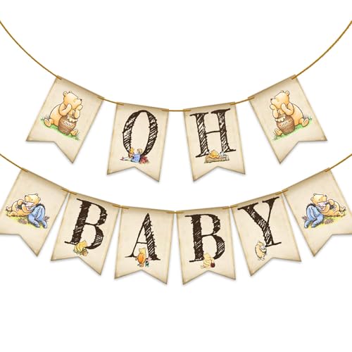 Winnie Oh Baby Banner - Classic Baby Shower Decorations