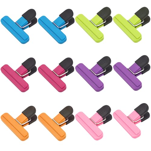 12 Pack Heavy Duty Chip Clips - Food Storage Bag Seal Grips