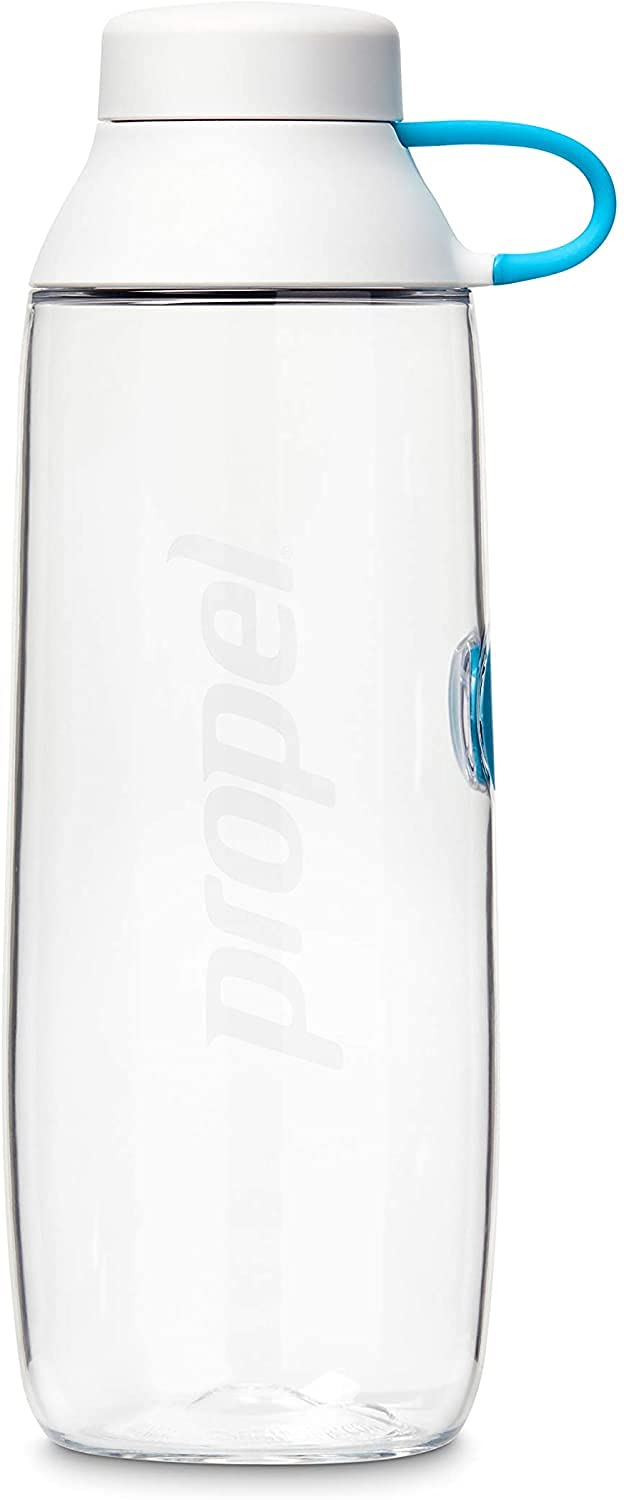 Propel 20oz Reusable Bottle, BPA Free, Impact Resistant, On-The-Go Strap, Dishwasher Safe, White