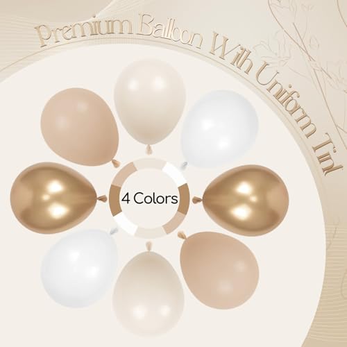 Boho Birthday Decorations Set with Gold Foil Balloons & Banner