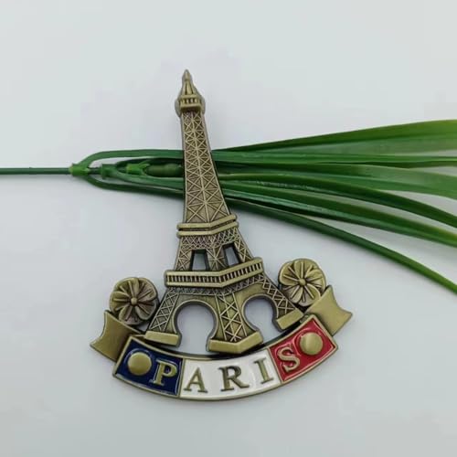 Bronze 3D Metal Eiffel Tower Refrigerator Magnet Paris Souvenir Decor