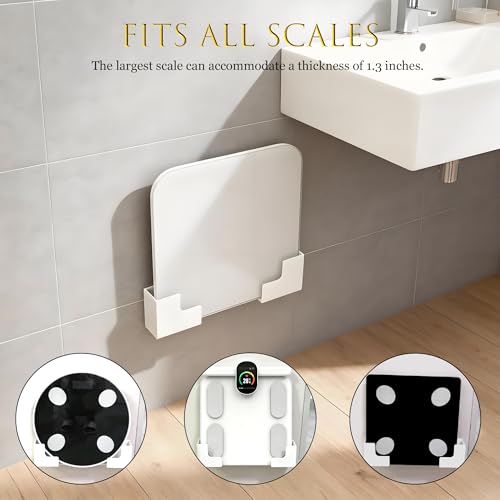 Punched Design Bathroom Scale Holder Wall Mount - 4 Brackets