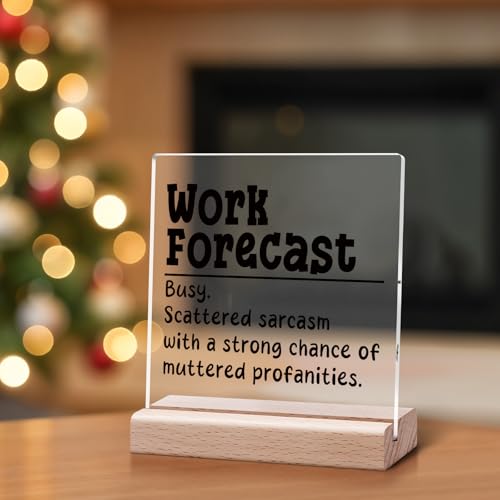 Funny Office Desk Sign - Thank You Gift for Coworkers & Friends