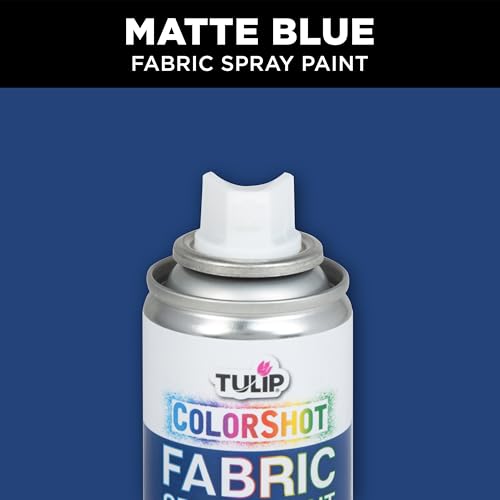 Tulip ColorShot Instant Fabric Spray Paint, Permanent Blue Fabric Dye, 3oz