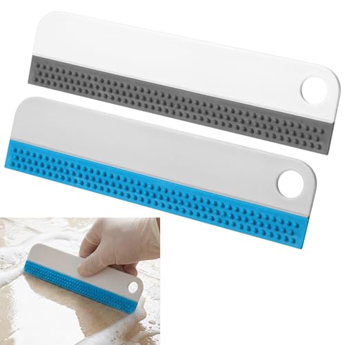 Mini Silicone Squeegee Set - 2 Pack Small Handheld Window Scraper