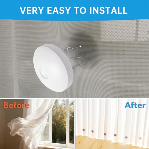 MtMinn Shower Curtain Weights - Waterproof Silicone Magnetic Clips (4 Pairs)