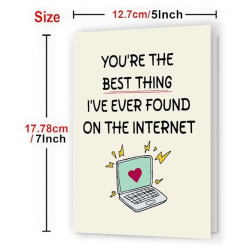 7x5 Inch Anniversary Card for Couples with Yellow Envelope