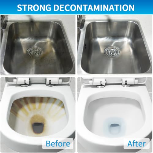 4TH Pumice Stone Toilet Cleaner 3 Pack with Long Handle - Eco-Friendly, Scratch-Resistant