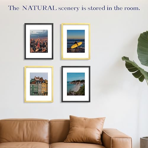 An&He 5x7 Black Picture Frame - Minimalist Tabletop & Wall Display