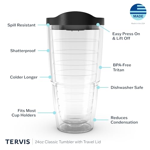 Tervis Marines Made in USA Double Walled Insulated Tumbler Travel Cup Keeps Drinks Cold & Hot, 24oz, Pride
