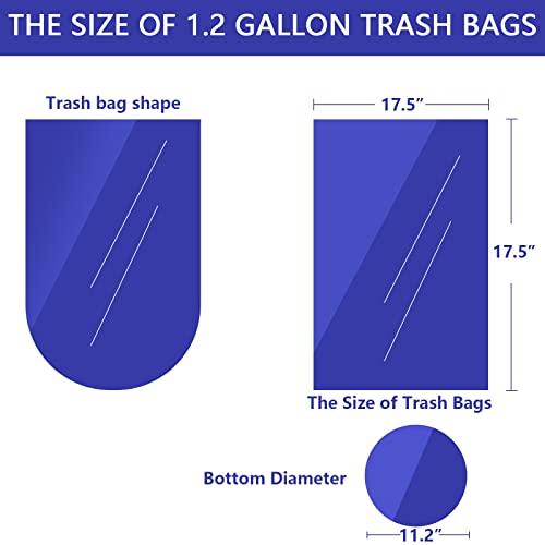 XYBAGS 1.2 Gallon Clear Trash Bags - 150 Count Small Garbage Liners for Office & Bathroom