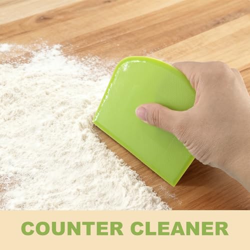3-Piece Flexible Dough Scraper Set for Baking & Pastry Making