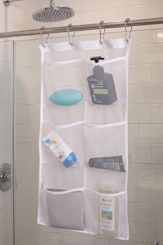 ALYER 6 Pocket Hanging Mesh Shower Caddy - Quick Dry Bathroom Organizer