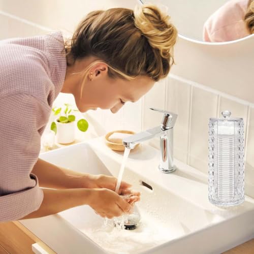 Acrylic Cotton Pads Holder - Easy Access Makeup Remover Organizer