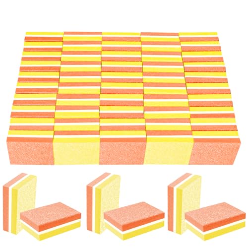50 Pcs Mini Nail Buffer Blocks 100/180 Grit Dual-Sided Sponge Files
