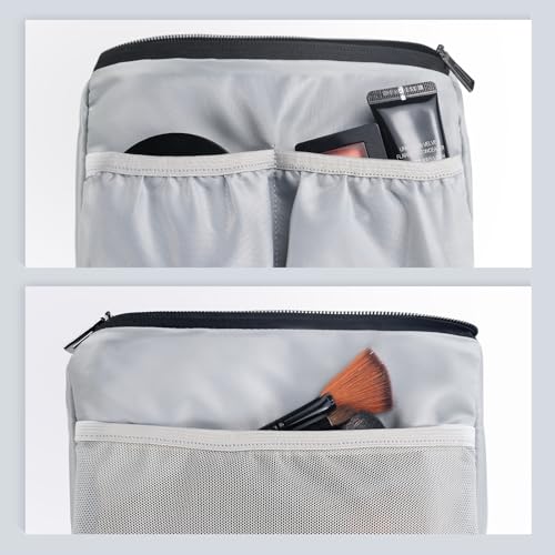Aosbos Black Travel Makeup Bag Waterproof Cosmetic Organizer Pouch