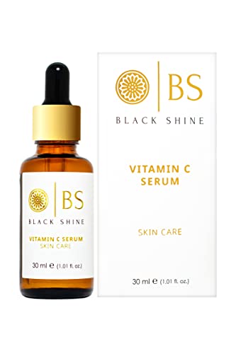 Black Shine Vitamin C Serum with Hyaluronic Acid Brightening Face Serum