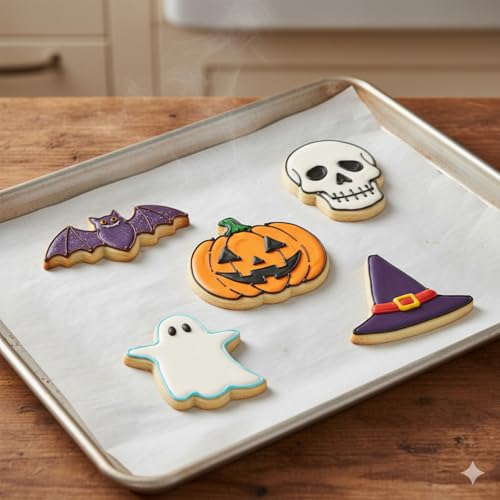 Halloween Cookie Cutters Set - 5 Stainless Steel Shapes for Baking