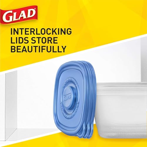 GladWare Tall Square Containers 42 Oz - Meal Prep & Storage, 3 Count