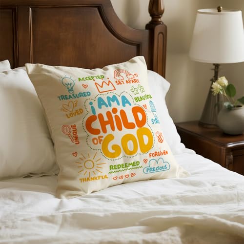 Inspirational Christian Throw Pillow Cover - 18x18 Soft Velvet
