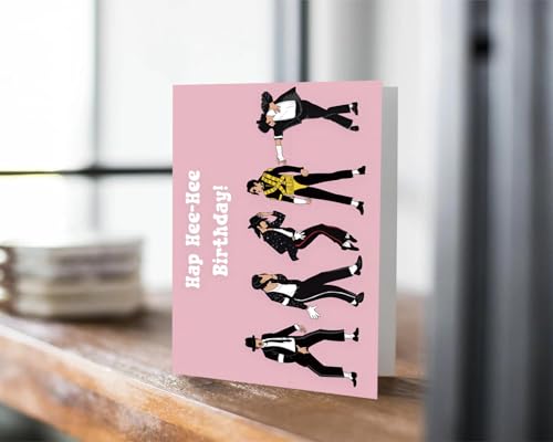 Hee-Hee Birthday Greeting Card - Retro Pop Dance Humor, Pink-1
