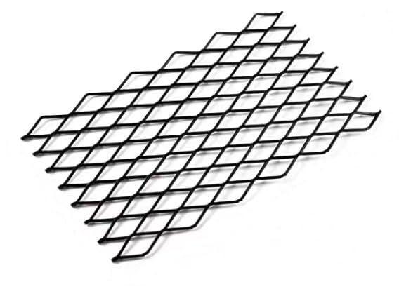 Heavy Duty Steel Ember Retainer for Fireplace Grates - 12x8 in, Black
