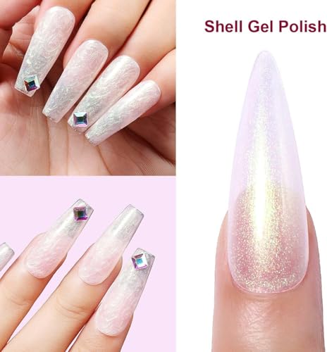 AIMEILI Pearl Gel Nail Polish Shimmer Mermaid Soak Off UV 10ml