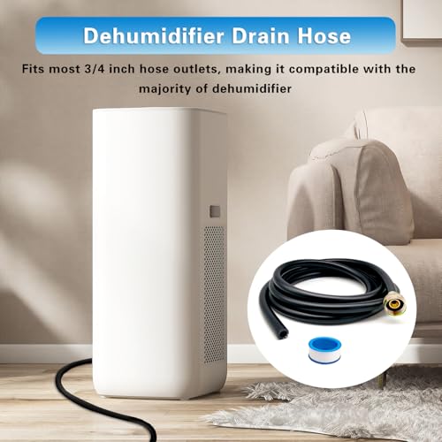 Benwanfee 5ft Dehumidifier Drain Hose, 3/4 Inch Brass Connector, Leakproof