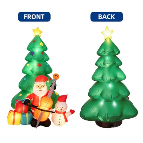 2M Christmas Inflatable Santa Claus & Tree Yard Decor Set
