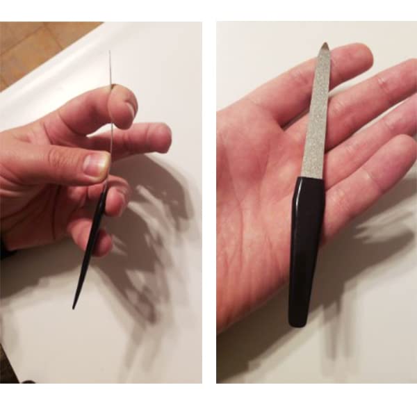 Pinkees Stainless Steel Sapphire Nail File 5 Inch 3 Pack