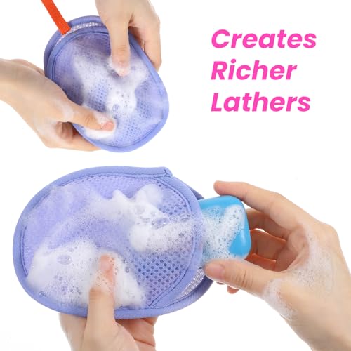 4-Pack Mesh Exfoliating Soap Pouch - Bar Soap Saver Bag & Scrubber