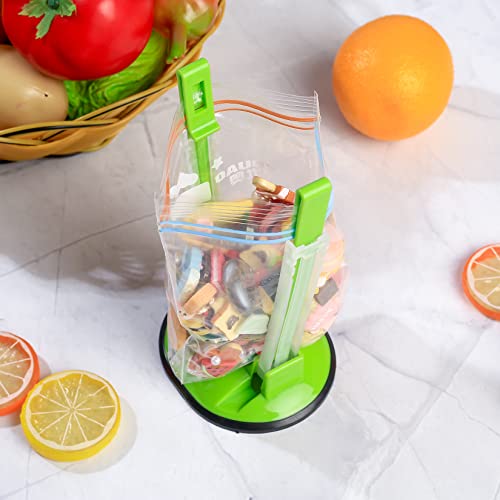 Baggy Rack Freezer Bag Holder Stand - Adjustable Meal Prep Tool, 2 Pcs