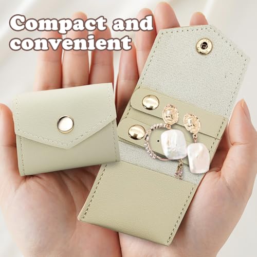 Mini Travel Jewelry Roll Organizer Case - Foldable PU Leather