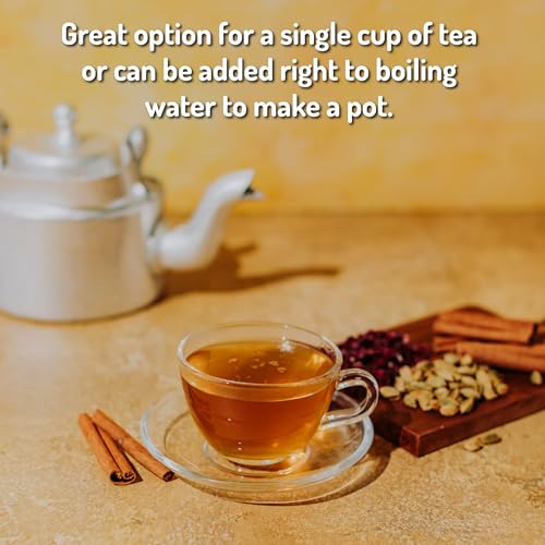Tea India Kashmiri Kahwa Premium Green Spiced Loose Leaf Tea 80 Bags Pack of 6