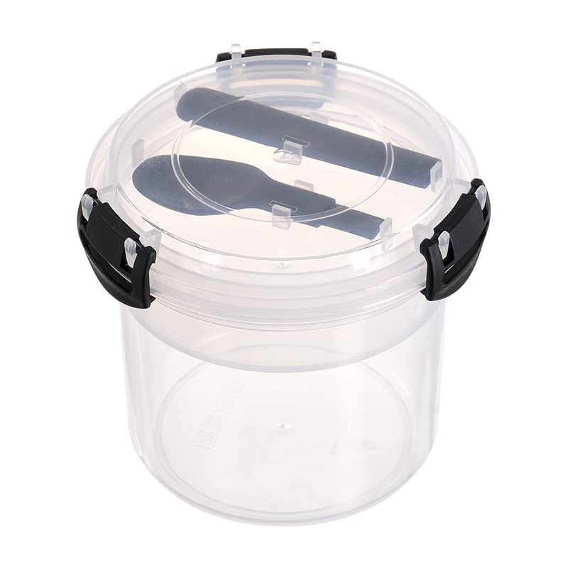 Transparent Reusable Cereal Yogurt Parfait Container Set with Lids, 20 oz