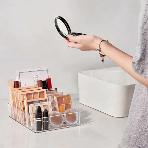 Acrylic Makeup Organizer with 7 Slots for Vanity & Drawer Storage