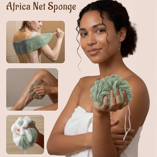 Yiclick Authentic African Net Sponge Exfoliating Body Scrubber