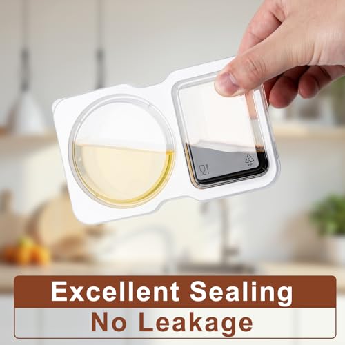 Husfunov 15 Reusable Snack Containers with Lids - Double Compartment