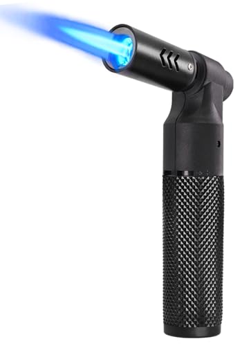Black Luxury Refillable Butane Torch Kitchen Lighter for Cooking & Grilling